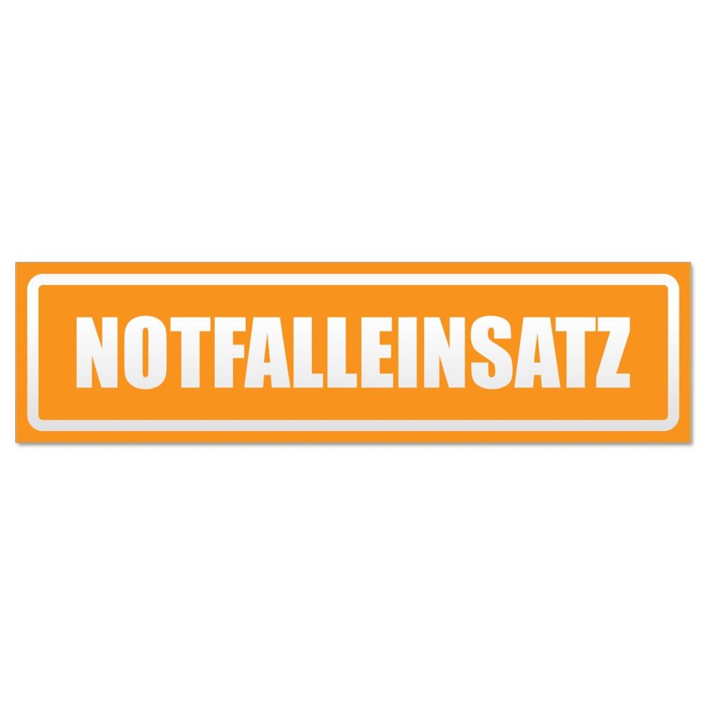 Notfalleinsatz invertiert Magnetschild Schild magnetisch