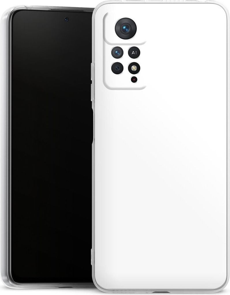 DeinDesign Handyhülle für Xiaomi Redmi Note 11 Pro 4G Silikon Hülle Case Smartphone Schutzhülle Farbe einfarbig weiß