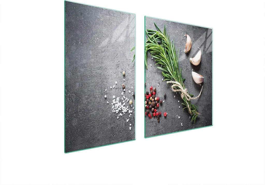 Copri Piano Cottura 100x52 Ardesia Rosmarino Vetro Ceramica Induzione