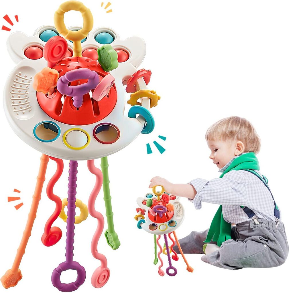 Jouets Ventouse Pour Bébé - 3 Spinners Animaux - Sensoriel, Pour Bain & Voyage - Dès 3 Mois - 7