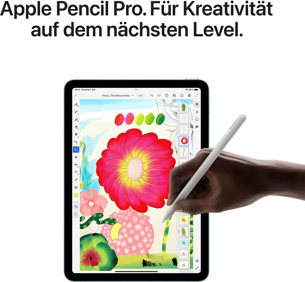 Apple iPad Air (6. gen.) 11" M2 128 GB Cellular Blue Neu Zdjęcie produktu 11