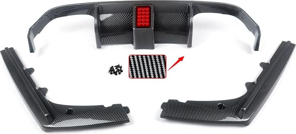 Heckdiffusor LED Dravix – Heckdiffusor Lip mit LED PSM – für BMW F80 M3/F82 M4 (2015-2020) – Carbonfaser – Autozubehör