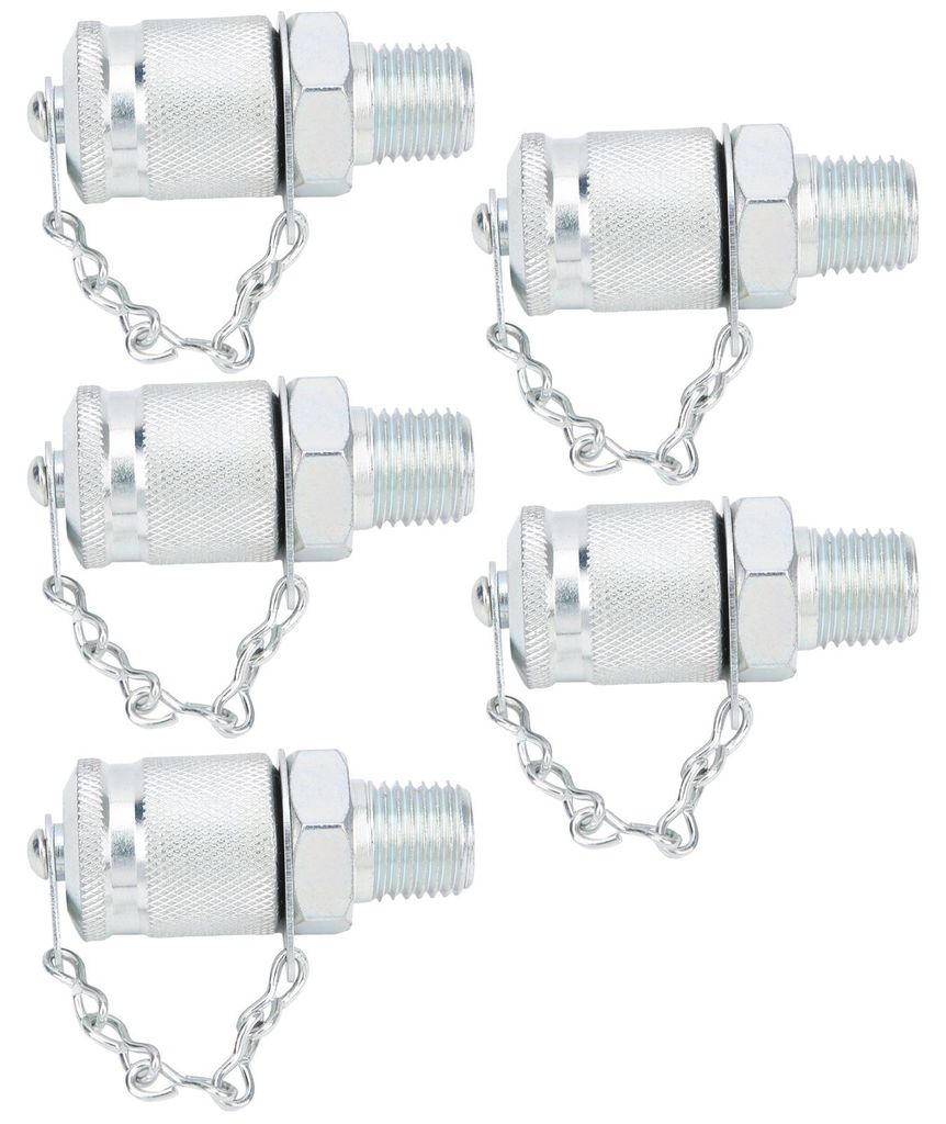 5 Stück hydraulische Prüfadapter Gewindetest-Kupplungsanschlüsse Druckmessung PT/PPTNPT1/4