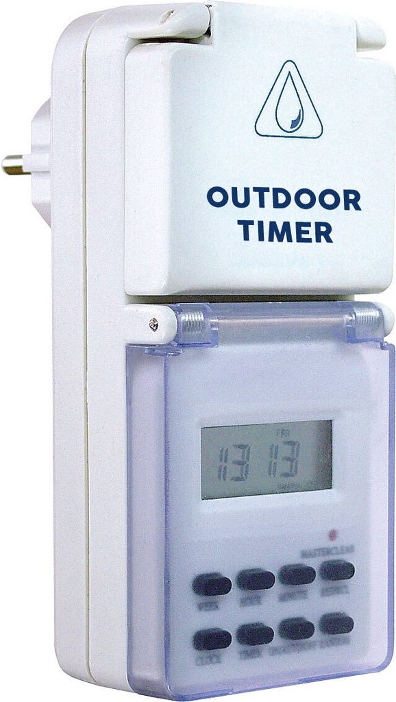 as-Schwabe Wochen-Zeitschaltuhr digital Timer Steckdose Wochenprogramm IP44