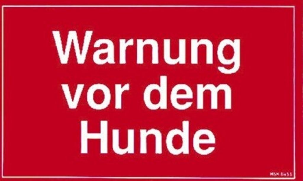 PST-SCHILD mit Aufdruck - Warnung vor dem Hund - Gr. ca. Produktbild 