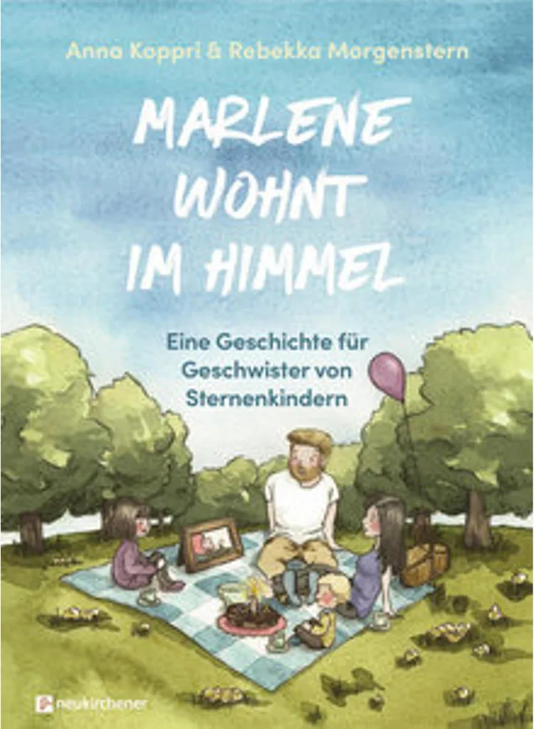 Livre enfant sur la perte d'un proche - Marlene wohnt im Himmel 32 pages