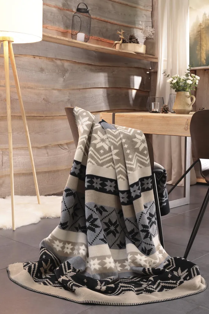 Couverture Biederlack Braid 150x200 : Finition Point Déco et Texture - 2