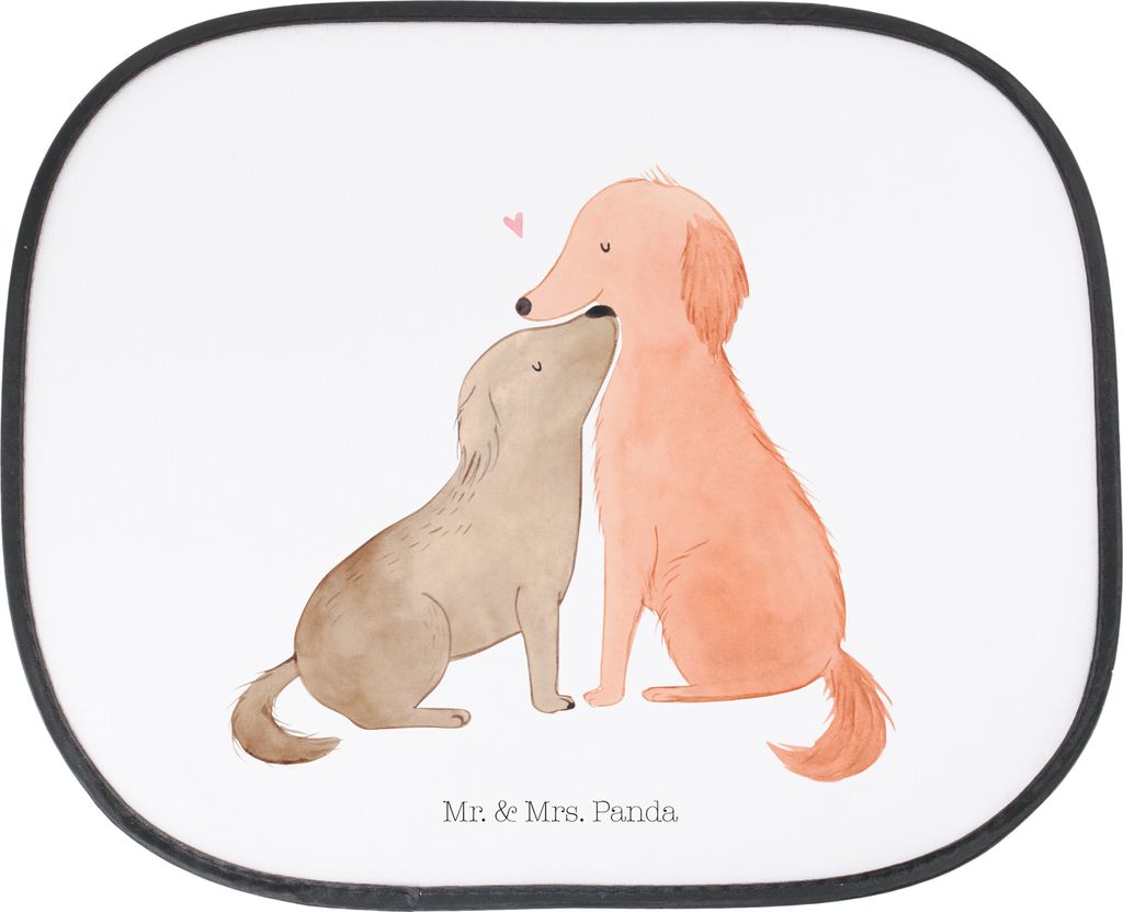 Mr. & Mrs. Panda Auto Sonnenblende Hunde Liebe - Weiß - Geschenk, Sonnenschutz, Kuscheln, Herz, Sprüche, blendschutz, Fürs, Kuss, Hitzeschutz, s...