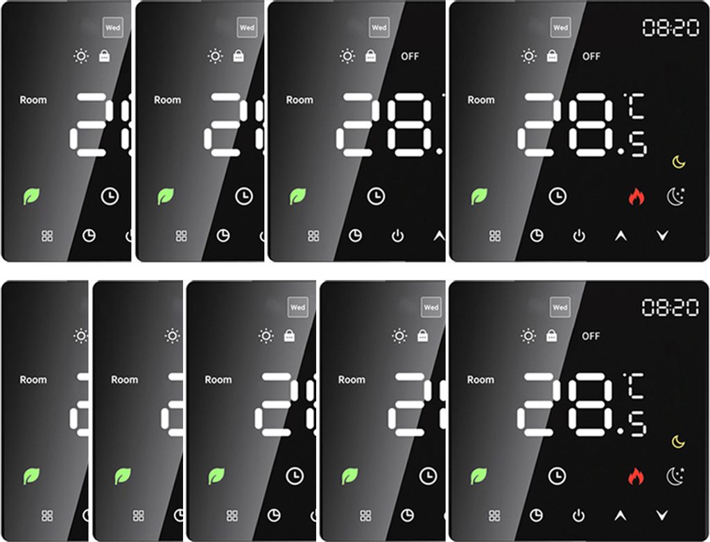 9X Smart Thermostat 3A Digital Raumthermostat Wasserheizungsgeräte Fußbodenheizung, Touchscreen, programmierbare Temperaturregelung, 2 Modus