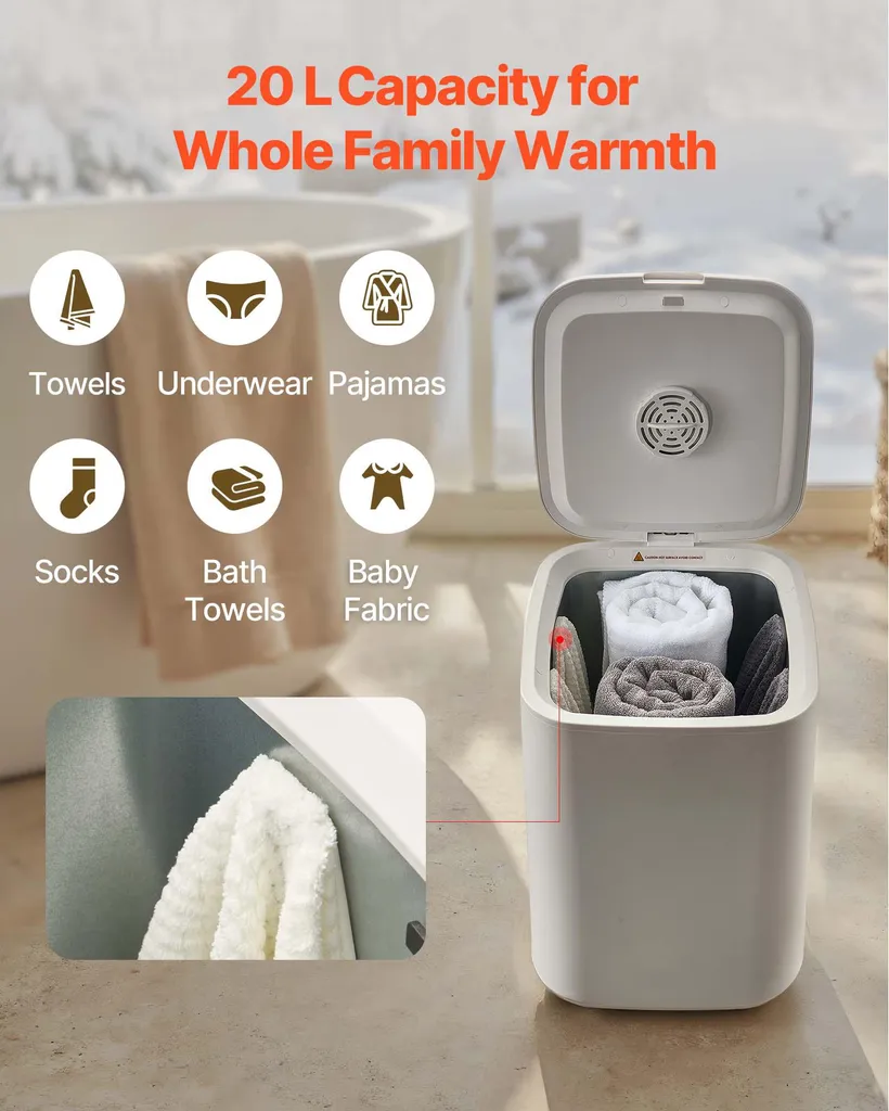 Chauffe-Serviette Spa 20L pour Maison et Salle de Bain avec Timer - 4