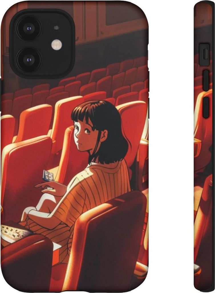Mädchen auf roten Theatersitzen – Hülle Kompatibel mit iPhone 12