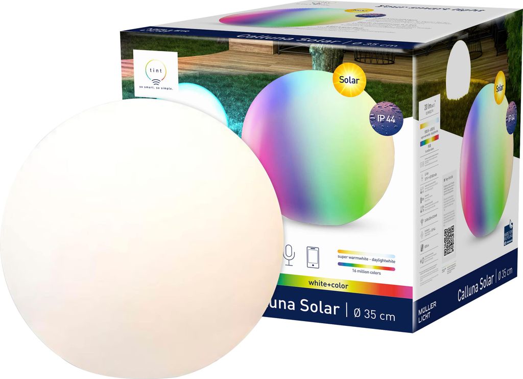 Müller Licht Led Wegeleuchte Outdoor Lampe Tint Calluna Solar 35 Cm White Rg