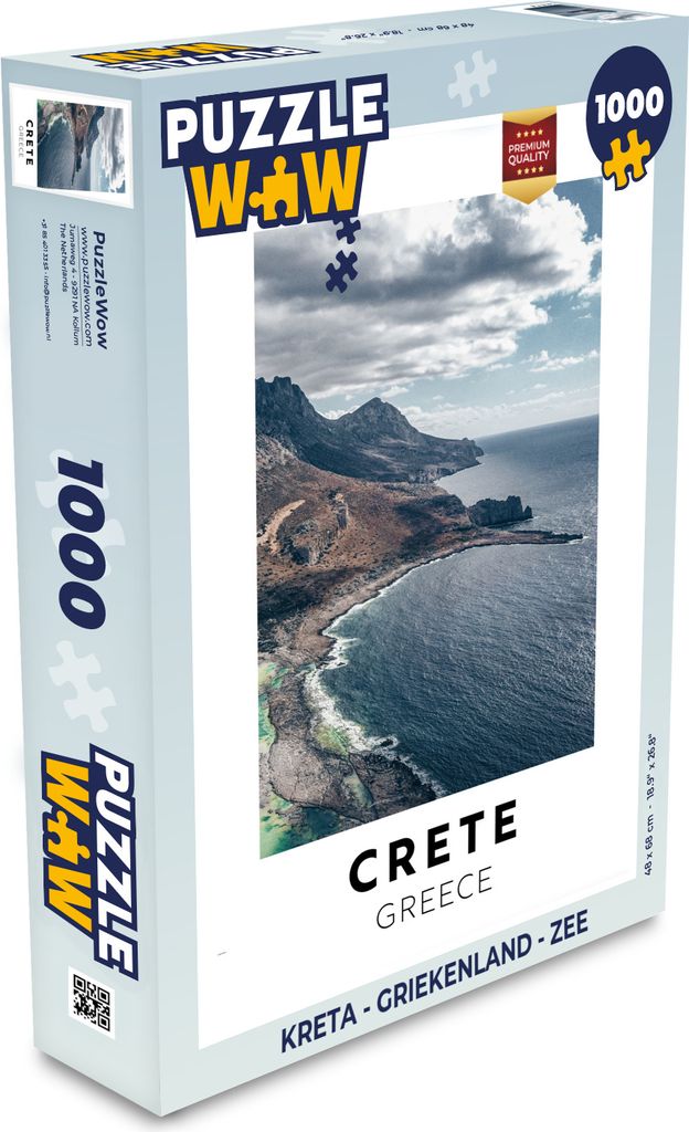 MuchoWow Puzzle 1000 Teile Kreta - Griechenland - Meer - Spielzeug - Alt und Jung - Spiele - Puzzeln