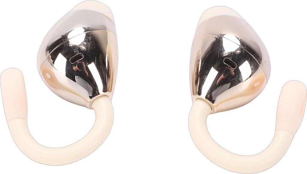 Bluetooth-Ohrhörer mit Clip-Befestigung, aktiver Geräuschunterdrückung, kabellos, mit Trageband, für Sport und Pendler, hautfarben