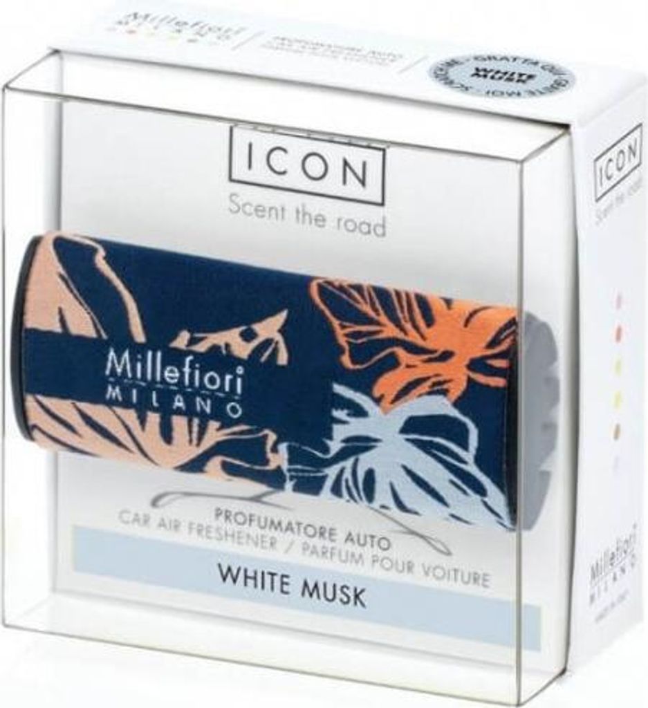 Millefiori Milano Icon Car Air Freshener White Musk Textil Floral