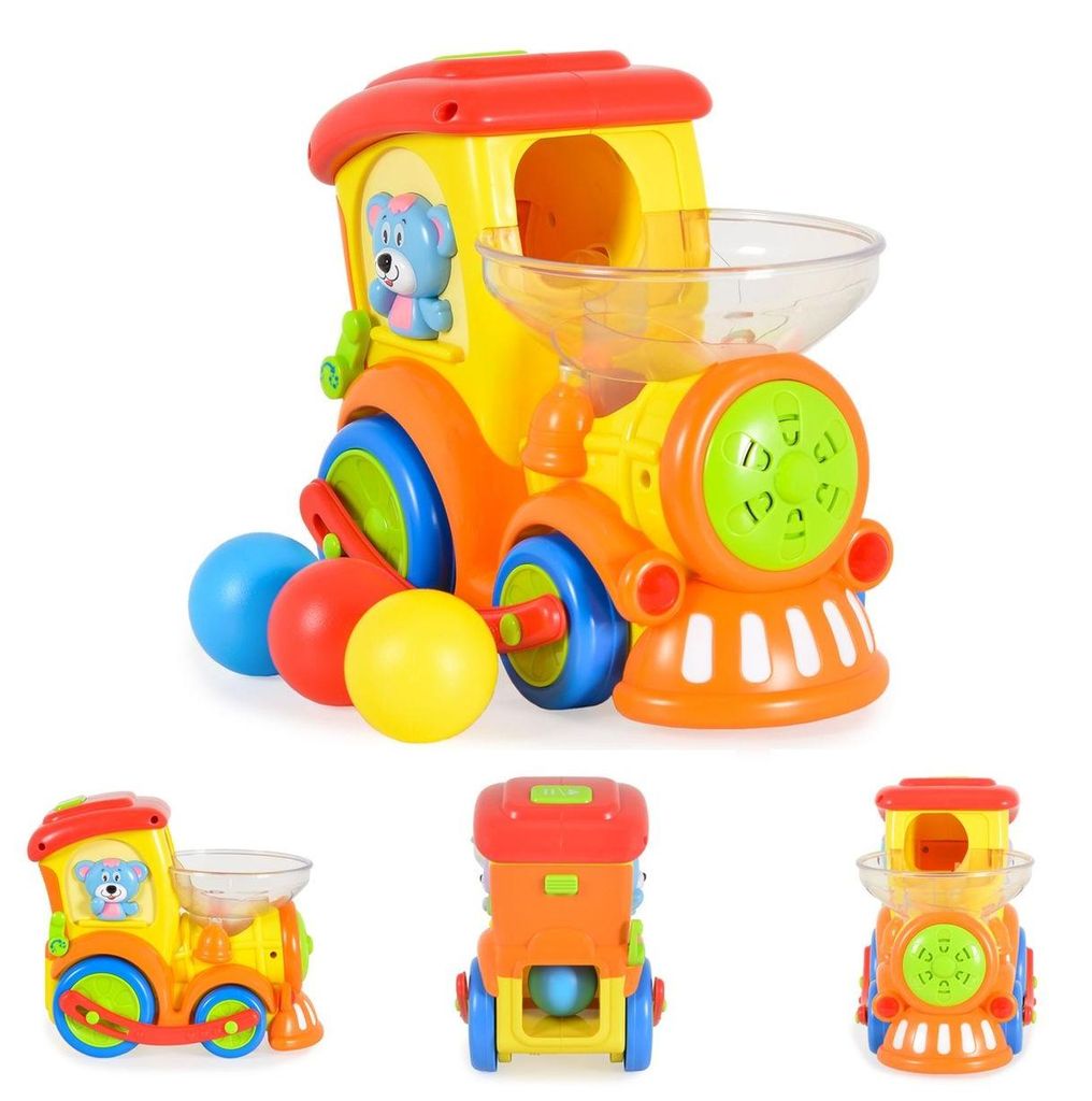 Moni Spielzeug Zug 958, Kugelbahn, 3 bunte Bälle, Musik- Produktbild 