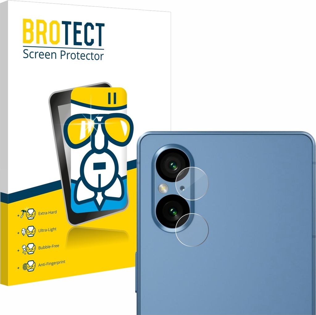 BROTECT Schutzglas für Sony Xperia 5 V (NUR Kameraschutz) Schutzfolie Panzer Folie Glas Display Schutz klar