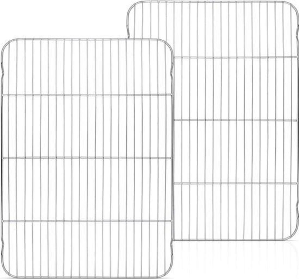 Großer Kuchenrost/Backrost aus Edelstahl – zum Braten, Backen, Grillen und Kühlen – gesund und nachhaltig – ofen- und spülmaschinenfest ...
