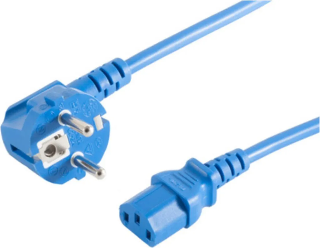 Cordon d'alimentation IEC C13 avec prise coudée pour PC et moniteur TV