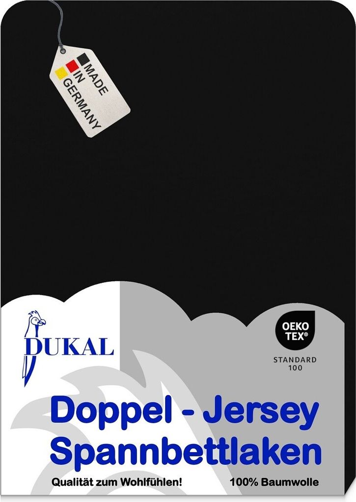 Spannbettlaken : Farbe - Schwarz, Größe - 160x200 cm