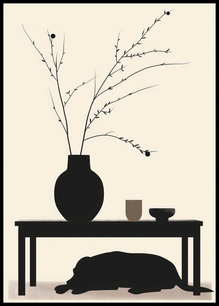 Plakat 64x90cm Entspanne Hund