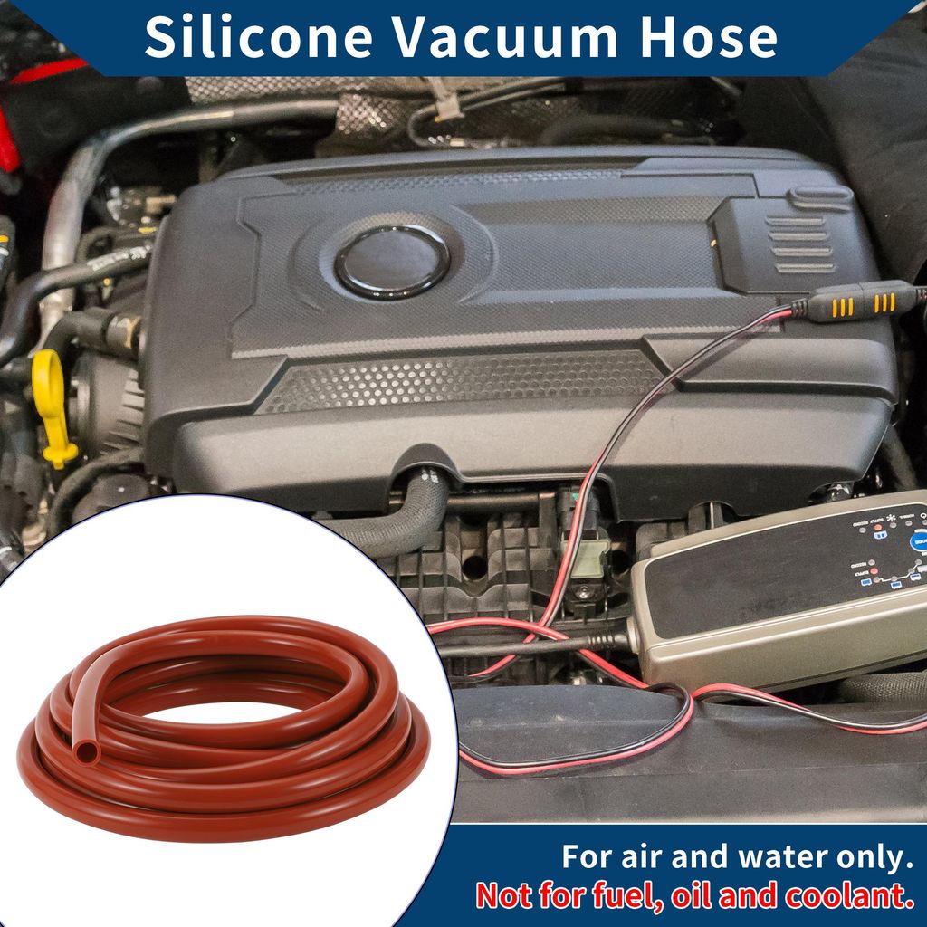 Silikon-Vakuumschlauch für Automobil-Vakuumsysteme Hochtemperatur 20Ft 9/16" 14mm ID 2,5mm Dicke 1 Stück Rot