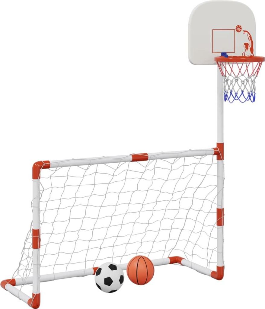 vidaXL Ensemble de football et de basket-ball pour enfants Image du produit 