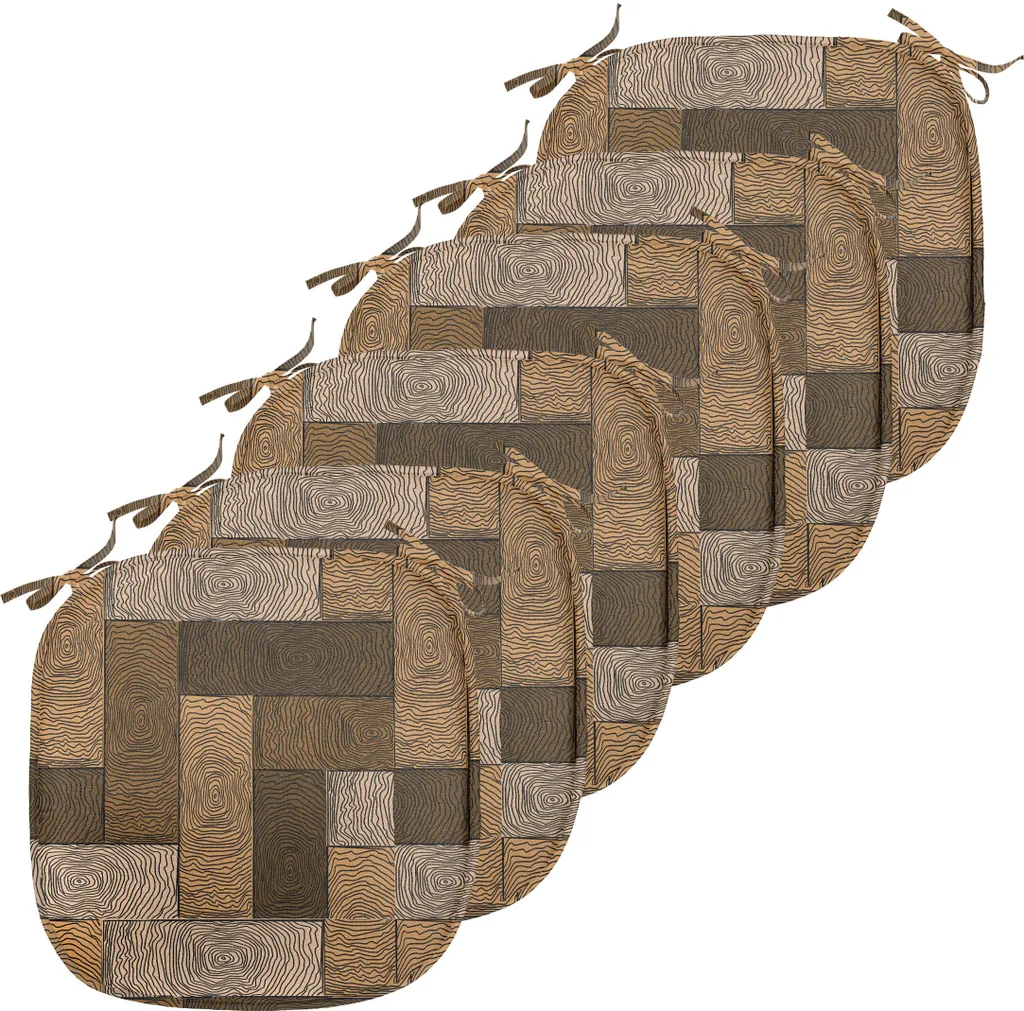 Coussin de chaise imperméable beige 40x40cm avec lanières de fixation