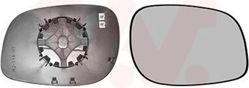 Remplacement glace de rétroviseur droit Van Wezel 0248838 carrosserie