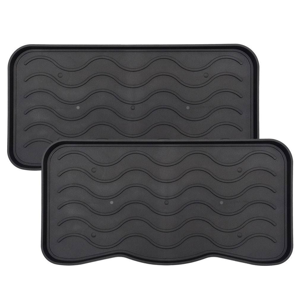 Schuhabtropfschale - 2 Stück - Schwarz - 38x75 cm - Produktbild 
