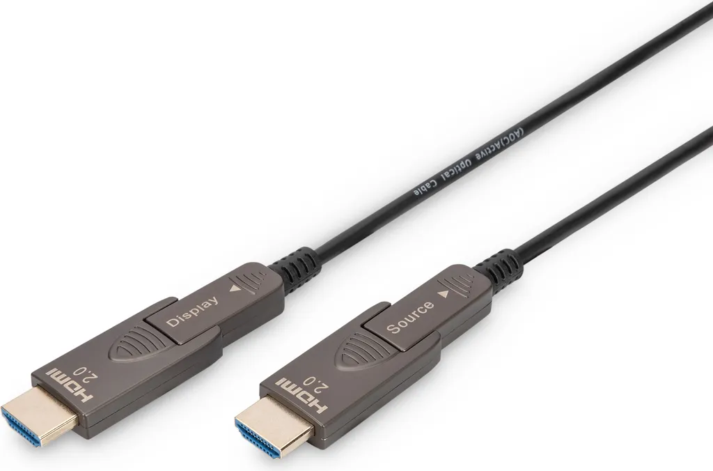 DIGITUS Cavo HDMI 30m AOC Fibra Ottica 4K - Staccabile e Sottile