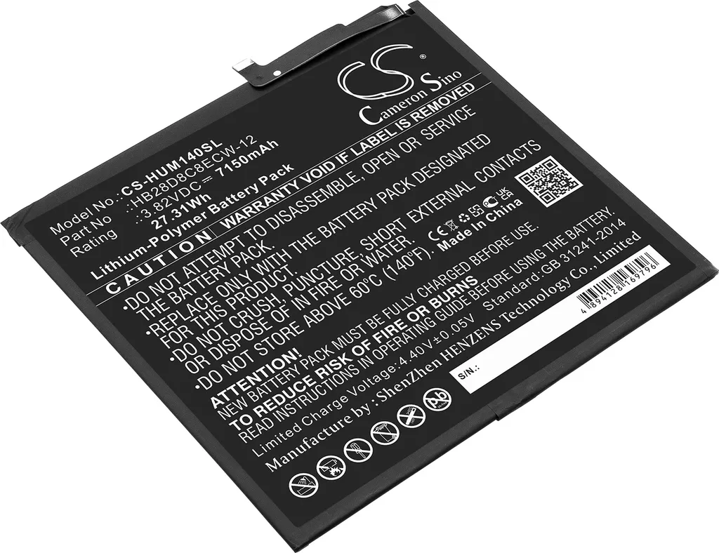 Batterie TECHTEK pour Huawei MatePad 10.4 2020 HB28D8C8ECW-12 Li-ion