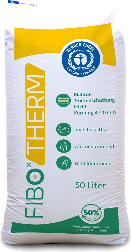 A bag of FIBO THERM Trockenschüttung.