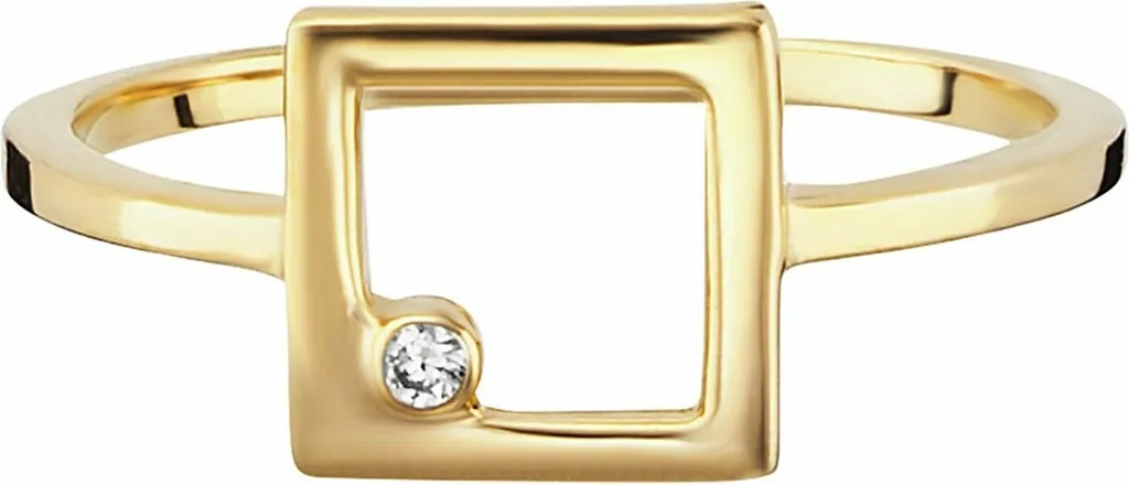 anello cai in argento 925 placcato oro giallo con zirconi quadrati