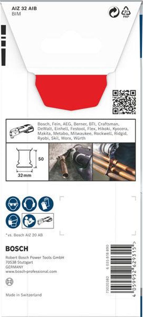 PRO AIZ 32 AIB Blatt für Multifunktionswerkzeuge, 32 x 50 mm