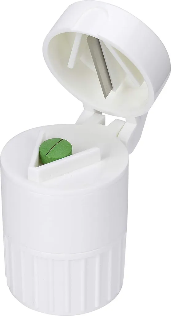 Coupe-pilules Multifonction 4 en 1 avec Lame de Précision et Boîte de Rangement