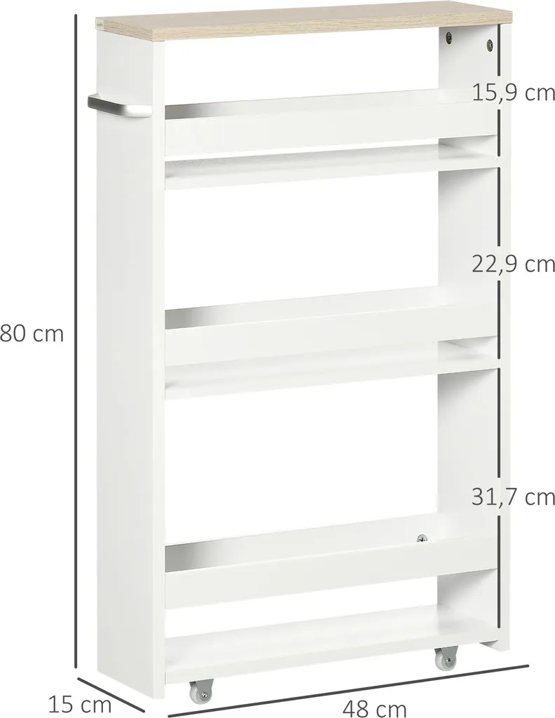 Desserte de cuisine étroite 3 niveaux pour optimiser vos petits espaces - 5