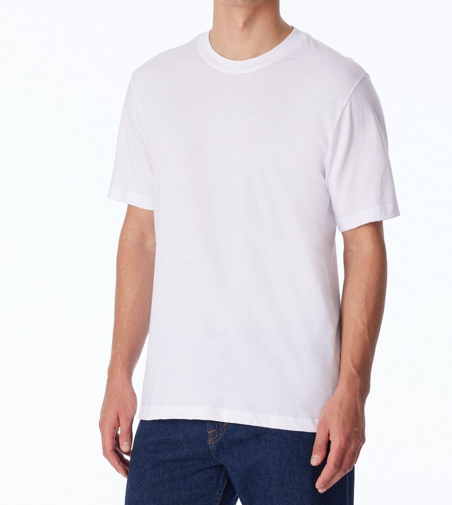 Schiesser T-shirt américain col rond pack double - Blanc Image du produit 