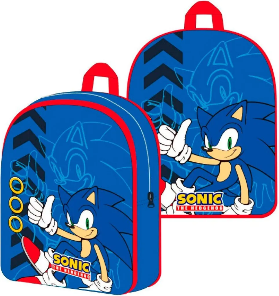 Zaino Sonic The Hedgehog 30cm Blu Originale SEGA - Shop Online