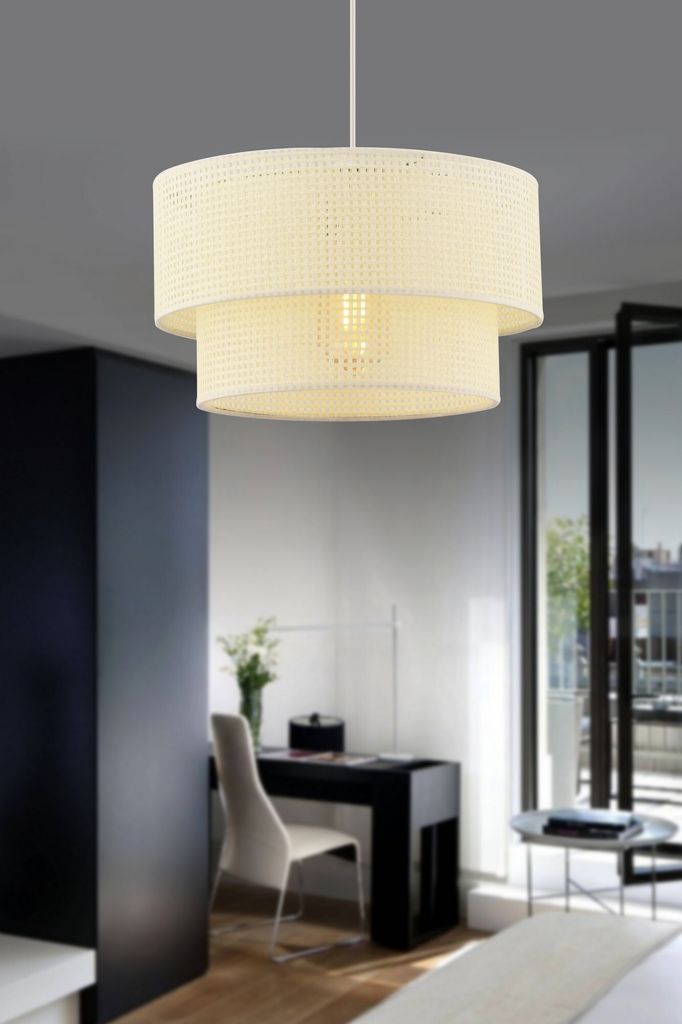 Opviq, Echo - White, Kronleuchter, Weiß, METALLKÖRPER, 30 x 30 x 65 cm