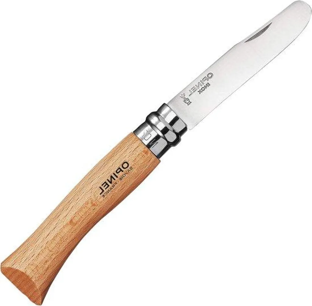 Couteau de randonnée 175cm acier inox et clip marron pour camping sauvage
