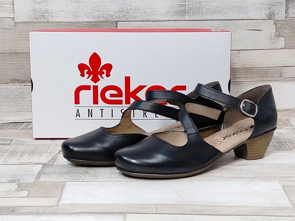 Rieker Pumps - Glanzschwarz Glattleder Größe: 38 Normal Produktbild 9