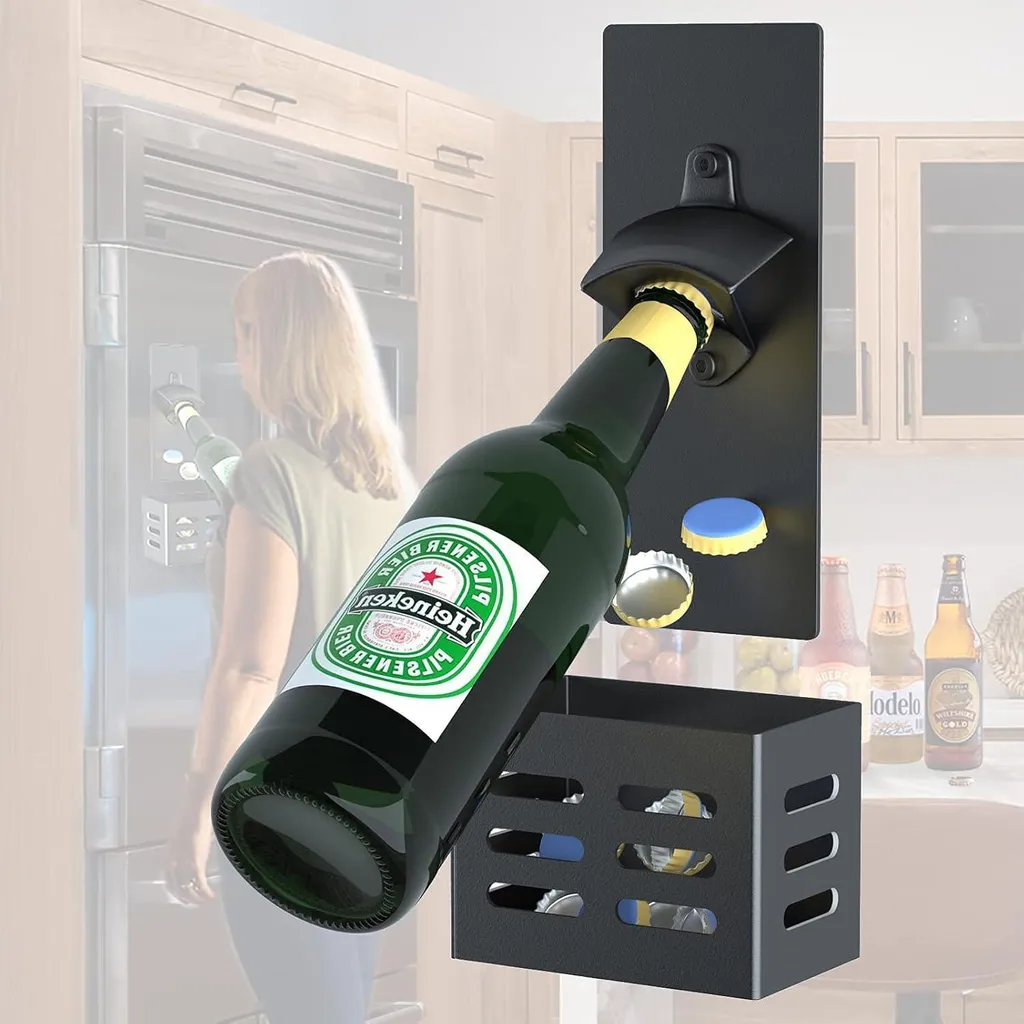 Apribottiglie Magnetico da Parete per Casa e Bar - Regalo Ideale - 8