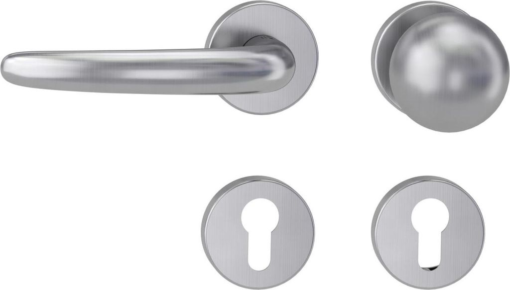 GRIFFWERK Wechselgarnitur ULMER GRIFF Klipptechnik - DESIGN MANUFAKTUR WL Edelstahl matt