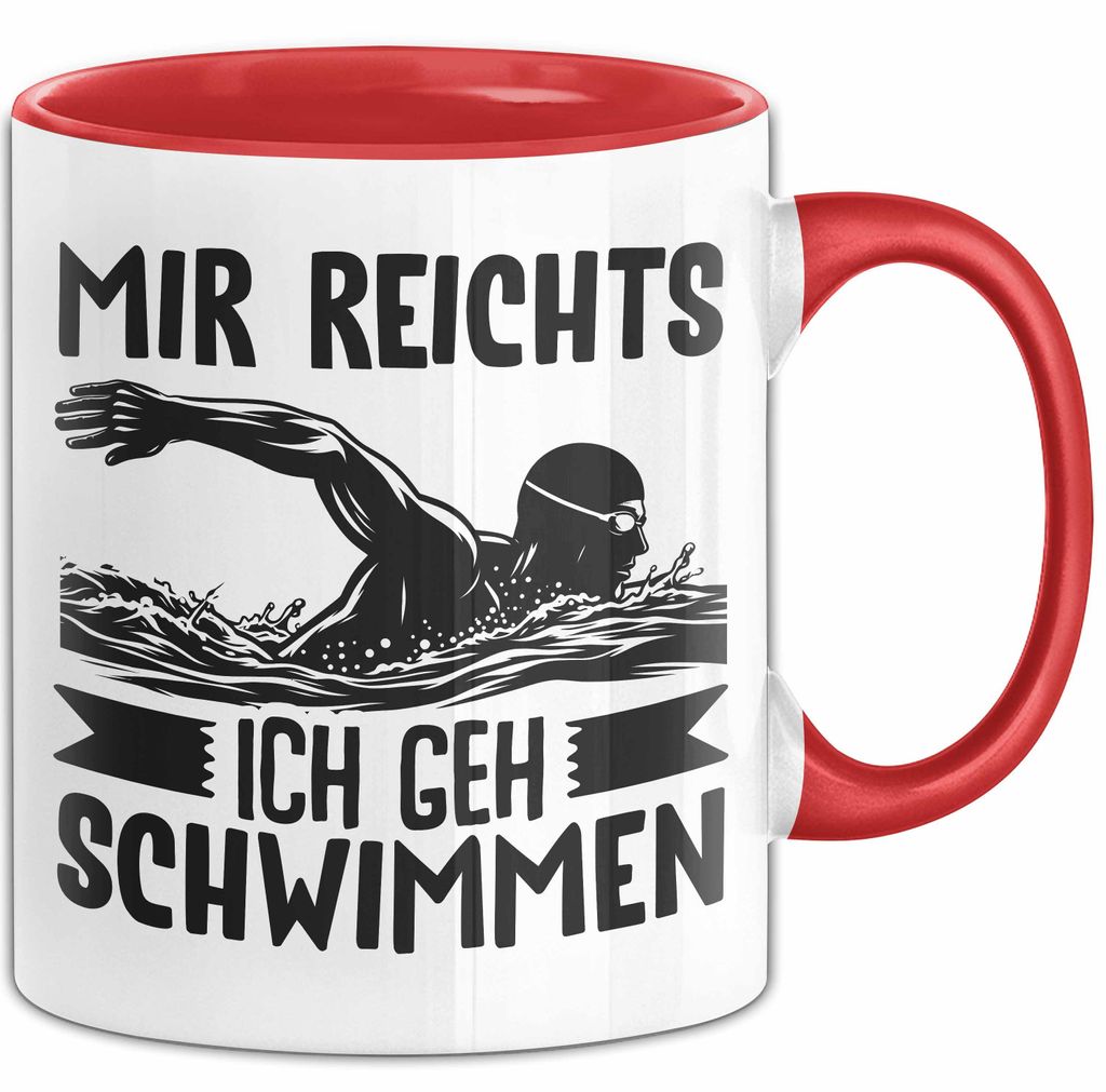 Mir Reichts Ich Geh Schwimmen Tasse Geschenk Für Schwimmer Kaffee-Becher (Rot)