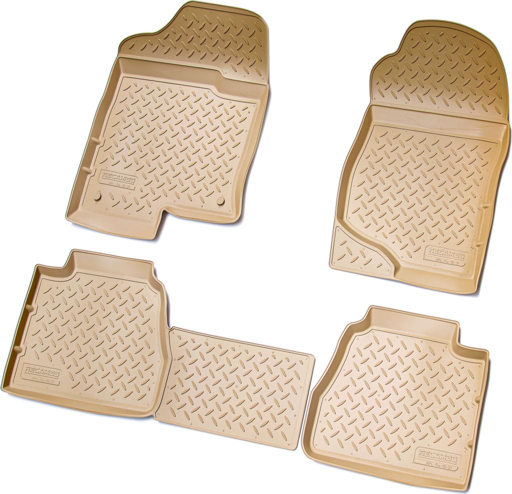 3D Gummi Fussmatten für GMC Yukon | GMT 922 932 | 2006-2014 | beige mit Rand