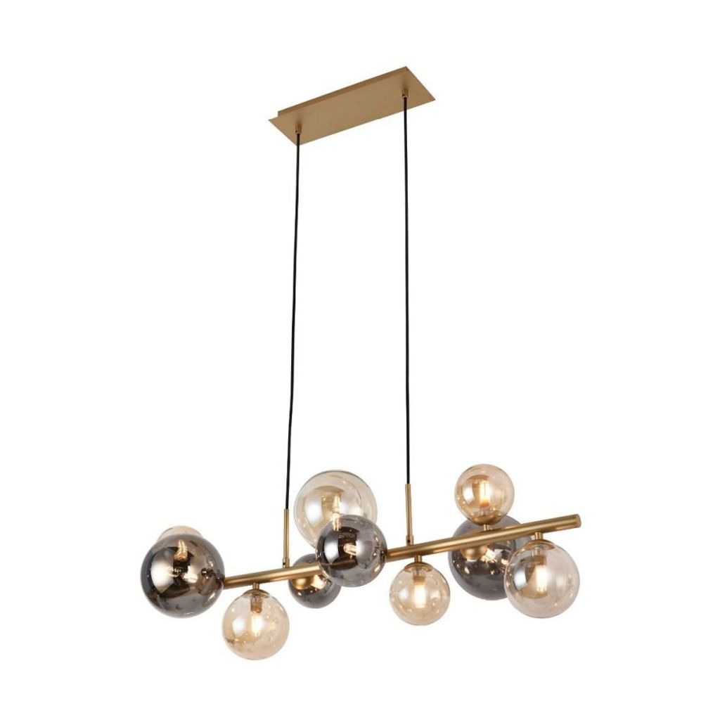 Lampada a sospensione VILLA oro-grigio-ambra 10xG9x3,5W Immagine del prodotto 