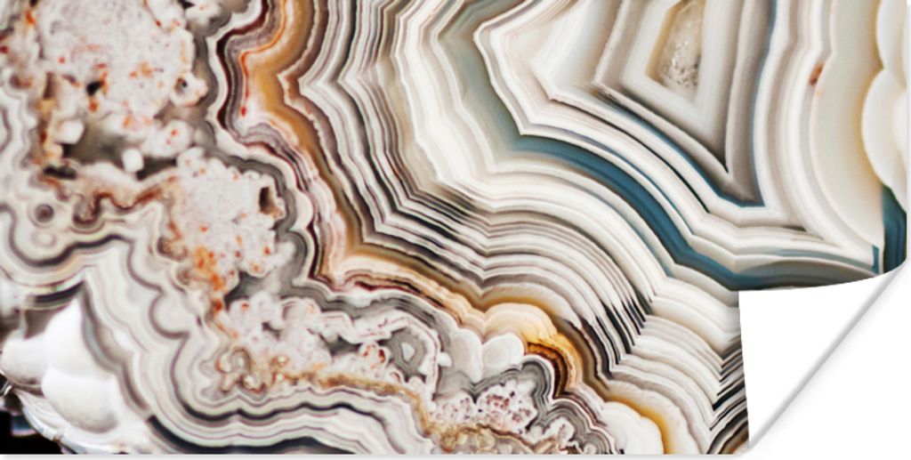 MuchoWow Poster Edelsteen - Marmer - Natuur - Abstract 40x20 cm