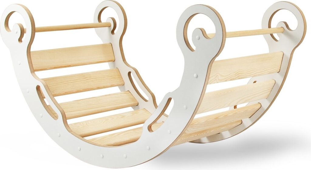Woodforkid Klettergerüst Kinder Montessori Leo Gr. L, Kletterbogen