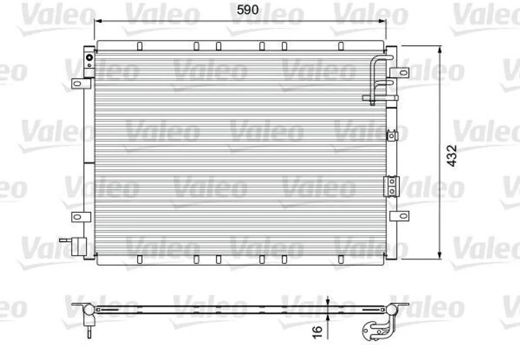 Condenseur de clim Valeo 818080 pour Kia Sorento I JC - Pièce Qualité OE